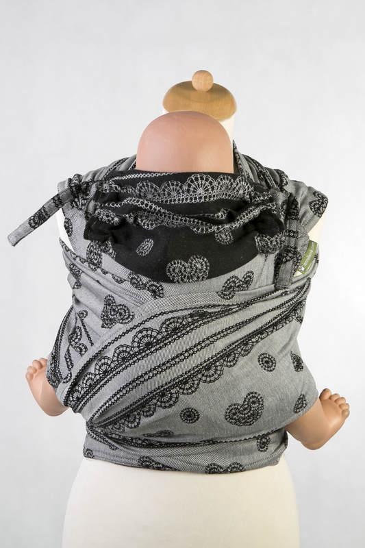 WRAP-TAI carrier Mini with hood/ jacquard twill / 60% cotton, 40% linen / GLAMOROUS LINEN LACE #babywearing