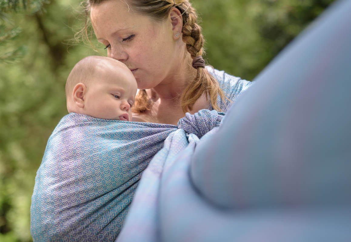 Baby Wrap, Jacquard Weave (100% cotton) - LITTLE LOVE - ZEPHYR - size L #babywearing