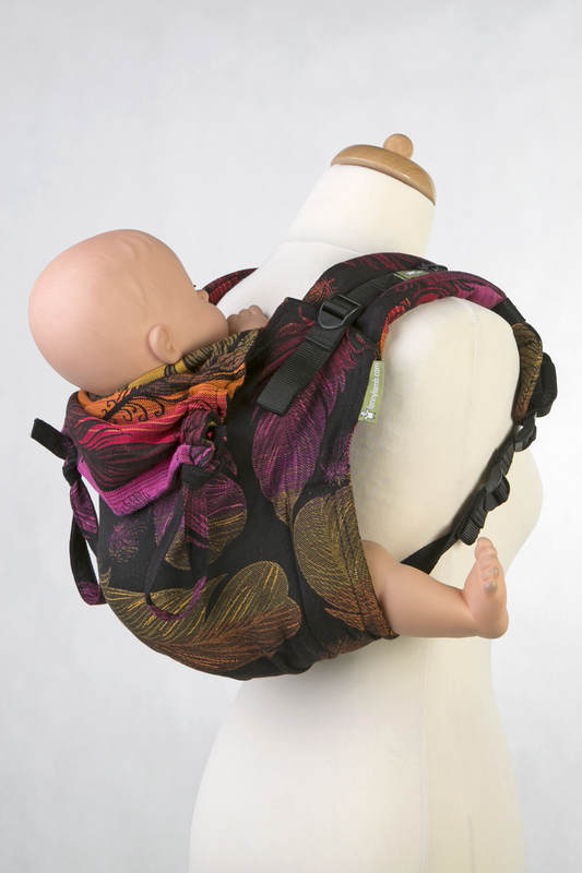 Lenny Buckle Onbuhimo baby carrier, standard size, jacquard weave (100% cotton) - FEATHERS OF FIRE #babywearing