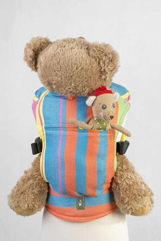 Porte-bébé pour poupée fait de tissu tissé, 40 % bambou + 60 % coton - PINACOLADA #babywearing