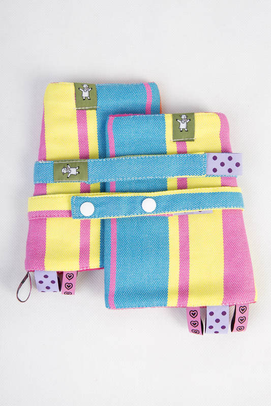 Drool Pads & Reach Straps Set, (60% cotton, 40% polyester) - PINACOLADA #babywearing