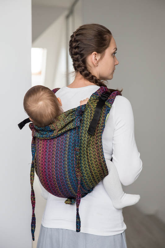 Nosidło Klamrowe ONBUHIMO  z tkaniny żakardowej ( 60% bawełna, 28% wełna merino, 8% jedwab, 4% kaszmir), rozmiar Standard - LITTLE LOVE ZACHWYT #babywearing