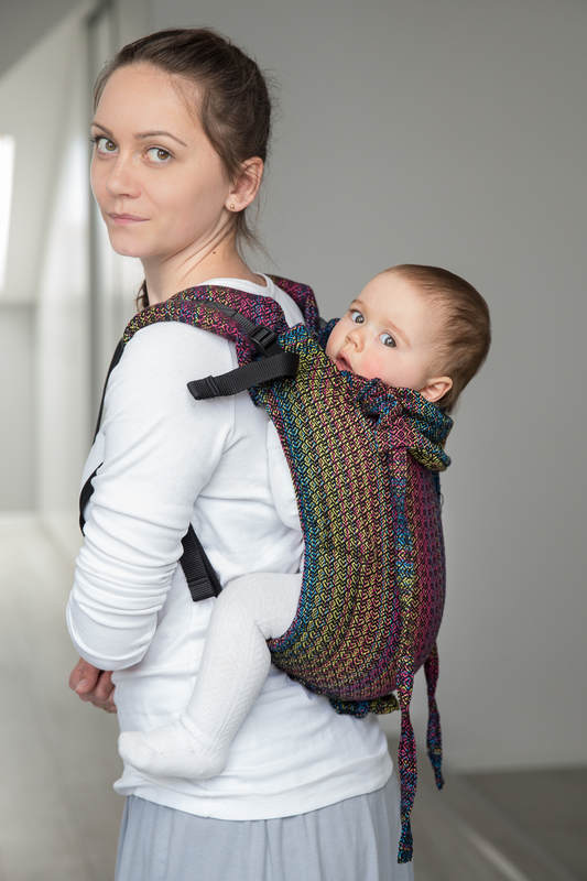 Nosidło Klamrowe ONBUHIMO  z tkaniny żakardowej ( 60% bawełna, 28% wełna merino, 8% jedwab, 4% kaszmir), rozmiar Standard - LITTLE LOVE ZACHWYT #babywearing