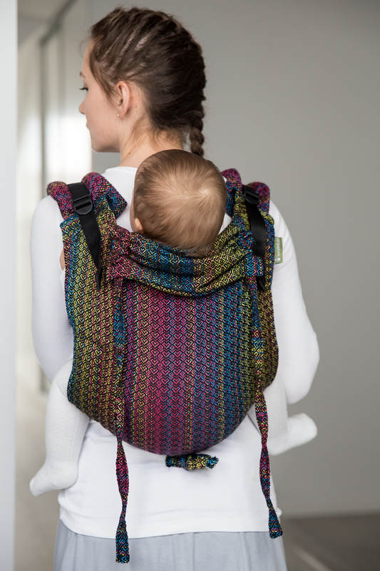 Nosidło Klamrowe ONBUHIMO  z tkaniny żakardowej ( 60% bawełna, 28% wełna merino, 8% jedwab, 4% kaszmir), rozmiar Standard - LITTLE LOVE ZACHWYT #babywearing