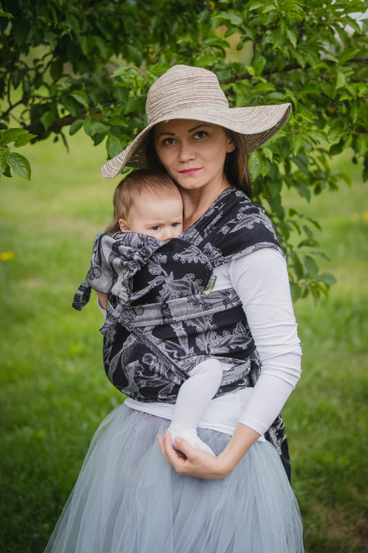 WRAP-TAI carrier Toddler with hood/ jacquard twill / 60% cotton 40% linen / LINEN TIME (without skull) #babywearing
