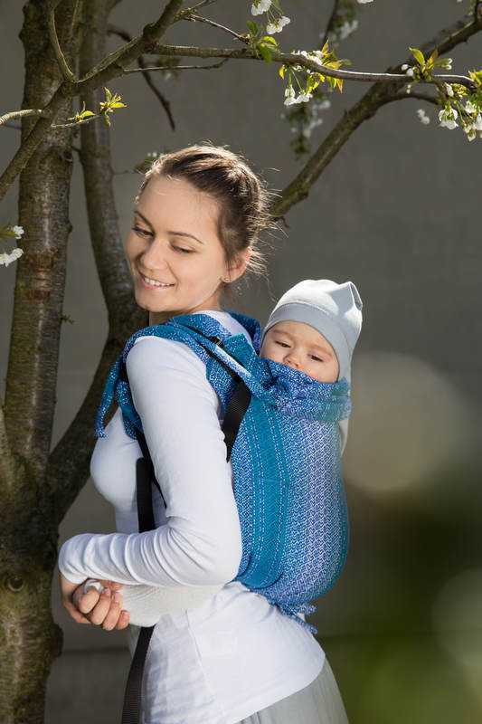Lenny Buckle Onbuhimo baby carrier, standard size, jacquard weave (100% cotton) - LITTLE LOVE OCEAN #babywearing