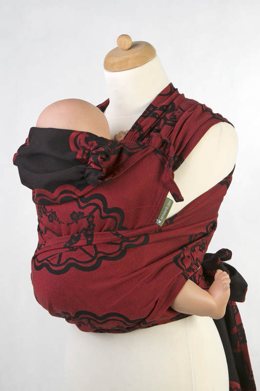 WRAP-TAI carrier Toddler with hood/ jacquard twill / 100% cotton / MICO RED & BLACK #babywearing