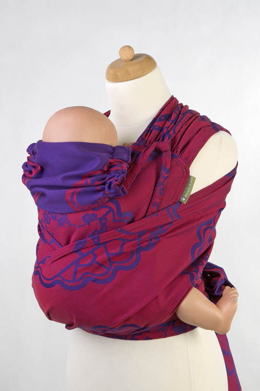 WRAP-TAI carrier Toddler with hood/ jacquard twill / 100% cotton / MICO RED & PURPLE #babywearing