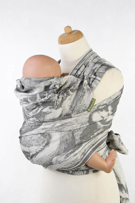 Nosidełko dla dzieci WRAP-TAI MINI, bawełna, splot żakardowy, z kapturkiem, POSEJDON #babywearing