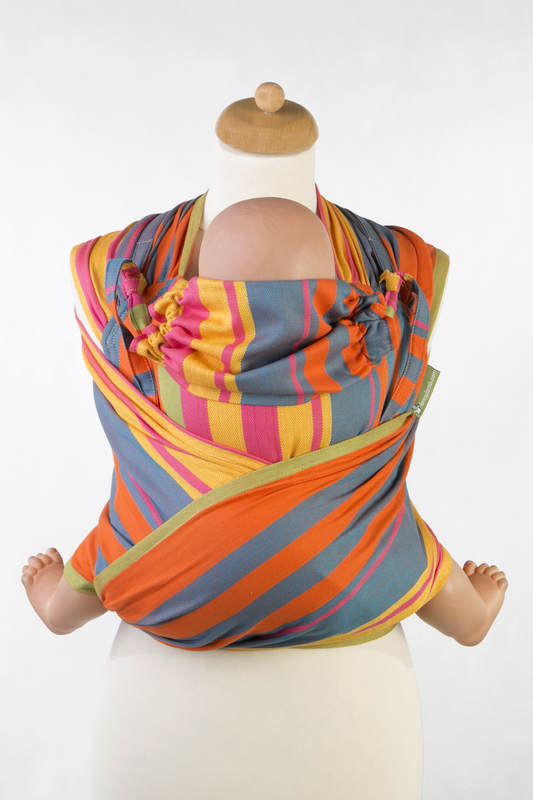WRAP-TAI carrier Mini, broken-twill weave - 100% cotton - with hood, ZUMBA ORANGE #babywearing