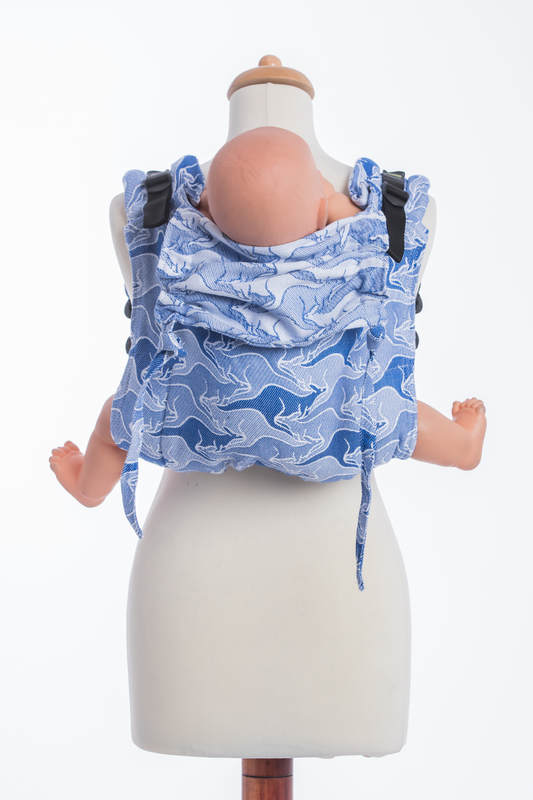 Nosidło Klamrowe ONBUHIMO z tkaniny żakardowej (100% bawełna), rozmiar Standard - NIEBIESKI KANGUR #babywearing