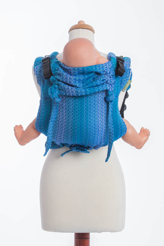 Nosidło Klamrowe ONBUHIMO z tkaniny żakardowej (100% bawełna), rozmiar Standard - LITTLE LOVE OCEAN #babywearing