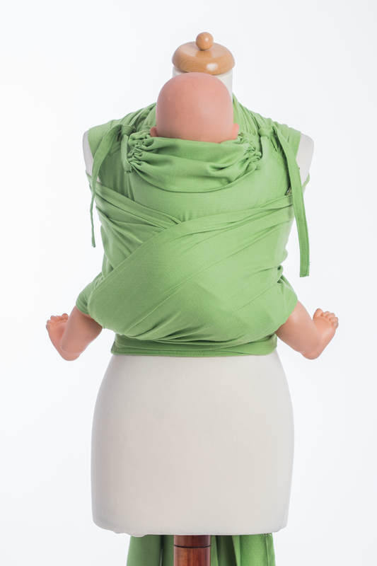 WRAP-TAI carrier Mini, diamond weave - 100% cotton - with hood, GREEN DIAMOND #babywearing