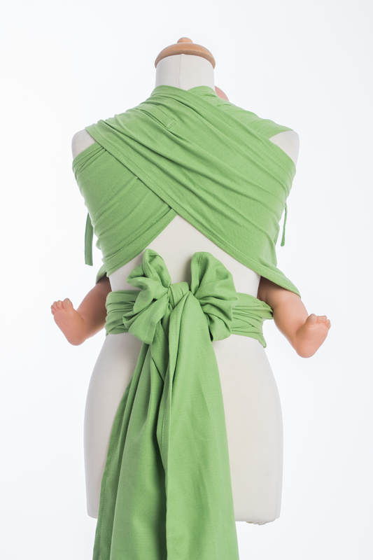 WRAP-TAI carrier Mini, diamond weave - 100% cotton - with hood, GREEN DIAMOND (grade B) #babywearing