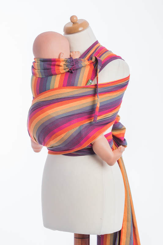 WRAP-TAI carrier TODDLER / broken twill / bamboo and cotton / with hood/ SUNSET RAINBOW (grade B) #babywearing