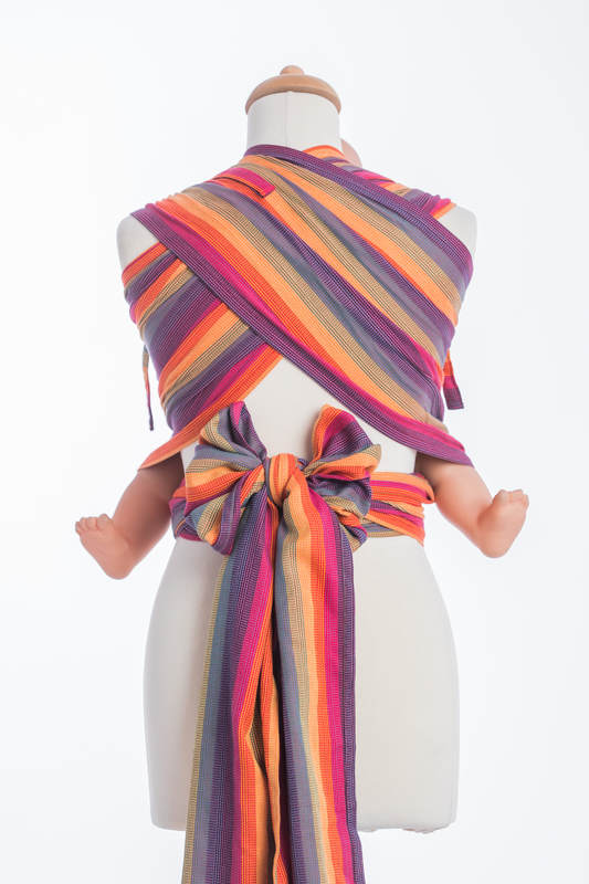 WRAP-TAI carrier TODDLER / broken twill / bamboo and cotton / with hood/ SUNSET RAINBOW #babywearing