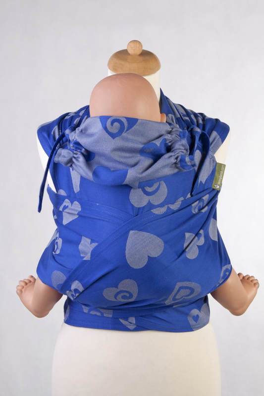 WRAP-TAI carrier Toddler with hood/ jacquard twill / 100% cotton / SWEETHEART BLUE & GREY (grade B) #babywearing