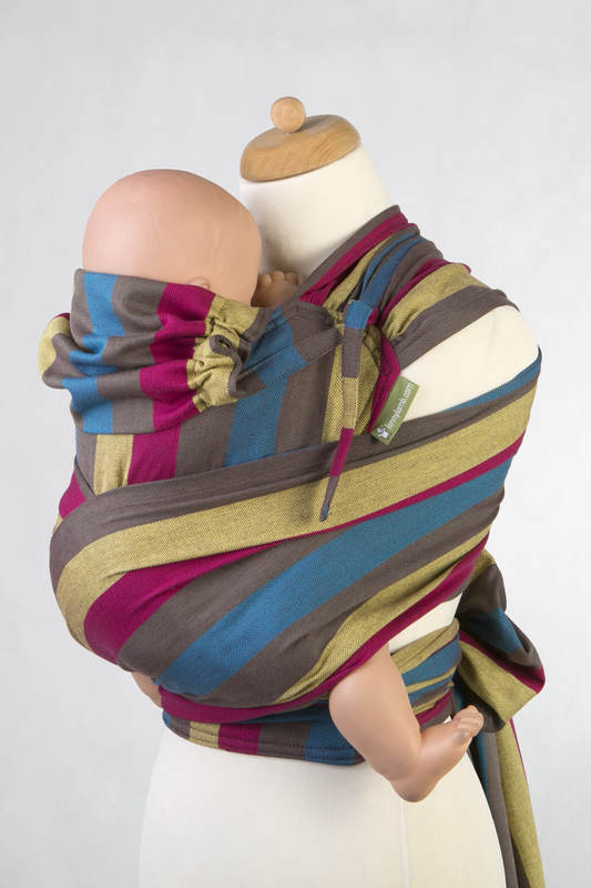 Wrap-Tai Tragehilfe Toddler / Kreuzköper-Bindung / 100% Baumwolle / mit Kapuze / FOREST MEADOW (grad B) #babywearing