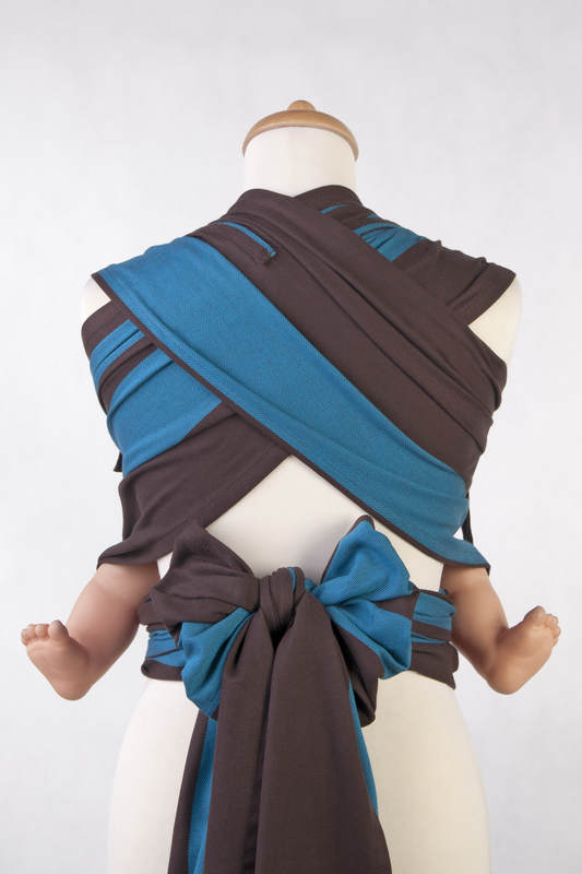 WRAP-TAI carrier Mini, broken-twill weave - 100% cotton - with hood, FOREST DEW #babywearing