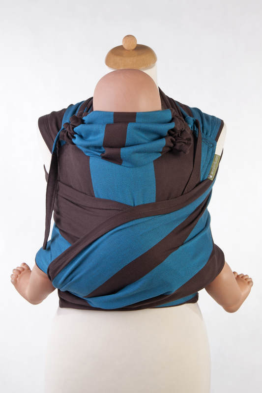 WRAP-TAI carrier Mini, broken-twill weave - 100% cotton - with hood, FOREST DEW #babywearing