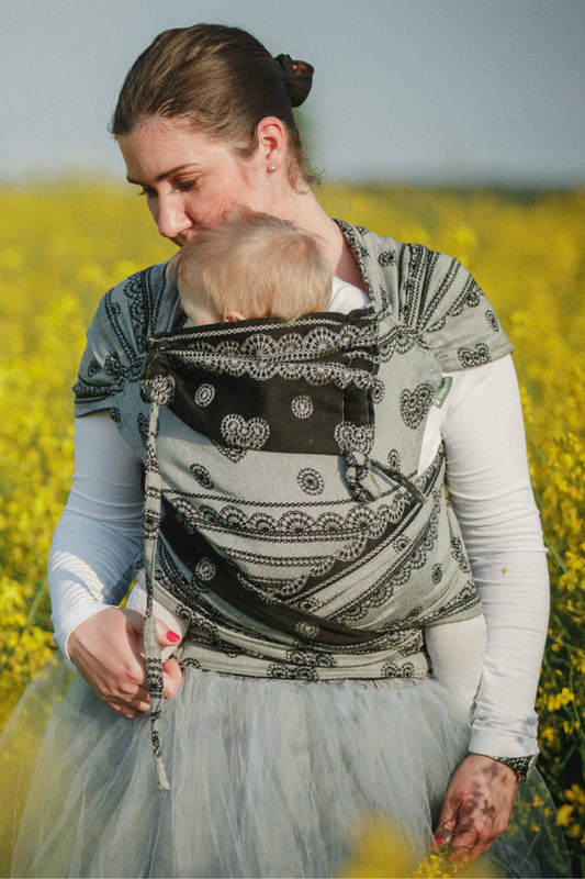 WRAP-TAI carrier Toddler with hood/ jacquard twill / 60% cotton 40% linen / GLAMOROUS LINEN LACE #babywearing