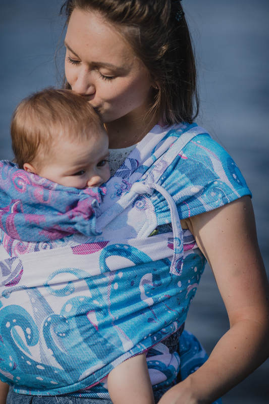 WRAP-TAI carrier Toddler with hood/ jacquard twill / 100% cotton / HIGH TIDE #babywearing