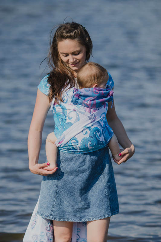 WRAP-TAI carrier Toddler with hood/ jacquard twill / 100% cotton / HIGH TIDE #babywearing