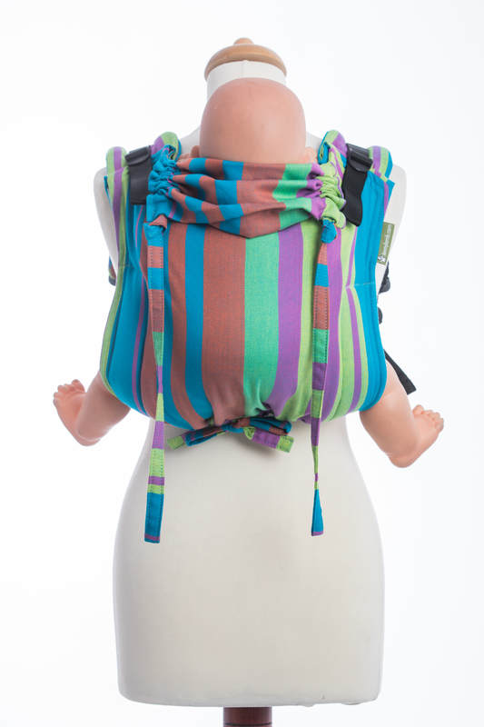 Lenny Buckle Onbuhimo baby carrier, standard size, broken-twill weave (100% cotton) - ZUMBA BLUE #babywearing