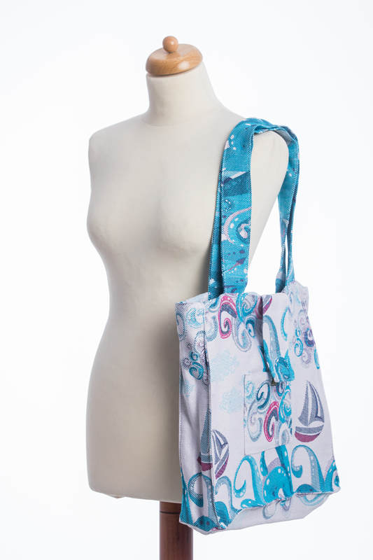 Shoulder bag made of wrap fabric (100% cotton) - HIGH TIDE - standard size 37cmx37cm #babywearing