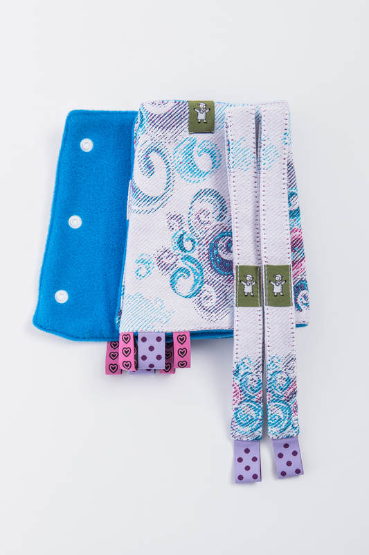 Drool Pads & Reach Straps Set, (60% cotton, 40% polyester) - HIGH TIDE #babywearing