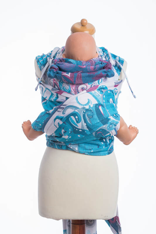 WRAP-TAI Tragehilfe Mini mit Kapuze/ Jacquardwebung / 100% Baumwolle / HIGH TIDE #babywearing