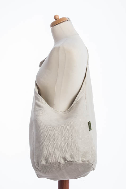 Hobo Bag made of woven fabric, 60% cotton, 40% linen- LITTLE HERRINGBONE NATURE #babywearing