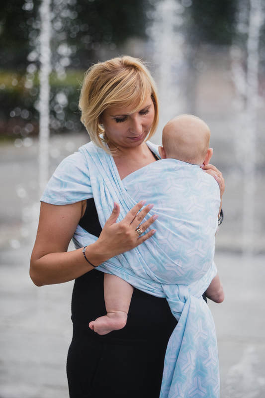 Żakardowa chusta do noszenia dzieci, bawełna - TRINITY - rozmiar XL (drugi gatunek) #babywearing