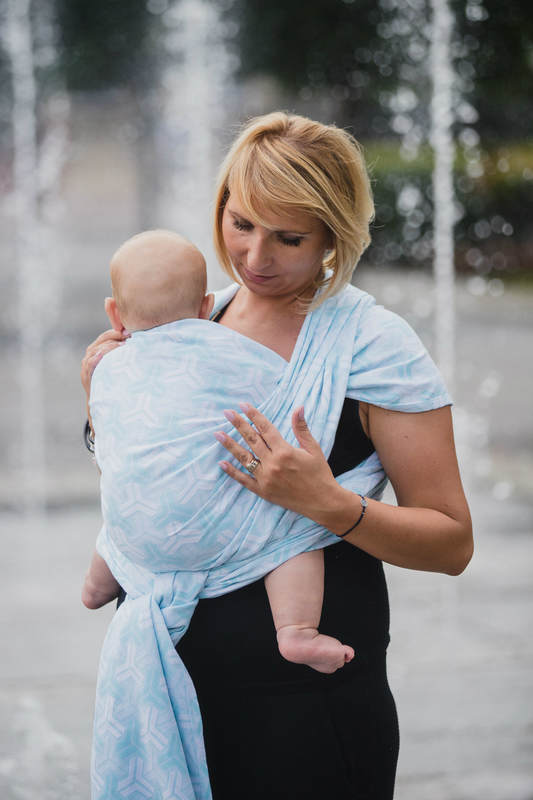 Żakardowa chusta do noszenia dzieci, bawełna - TRINITY - rozmiar S #babywearing