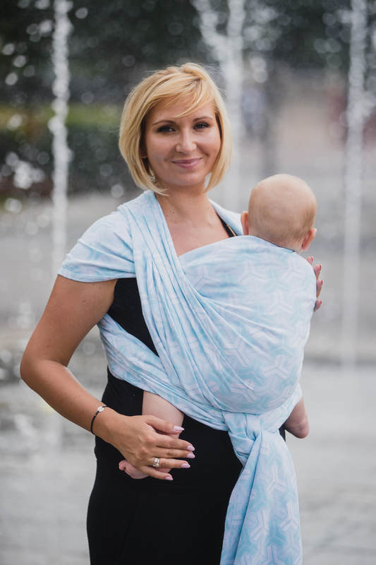Żakardowa chusta do noszenia dzieci, bawełna - TRINITY - rozmiar S #babywearing