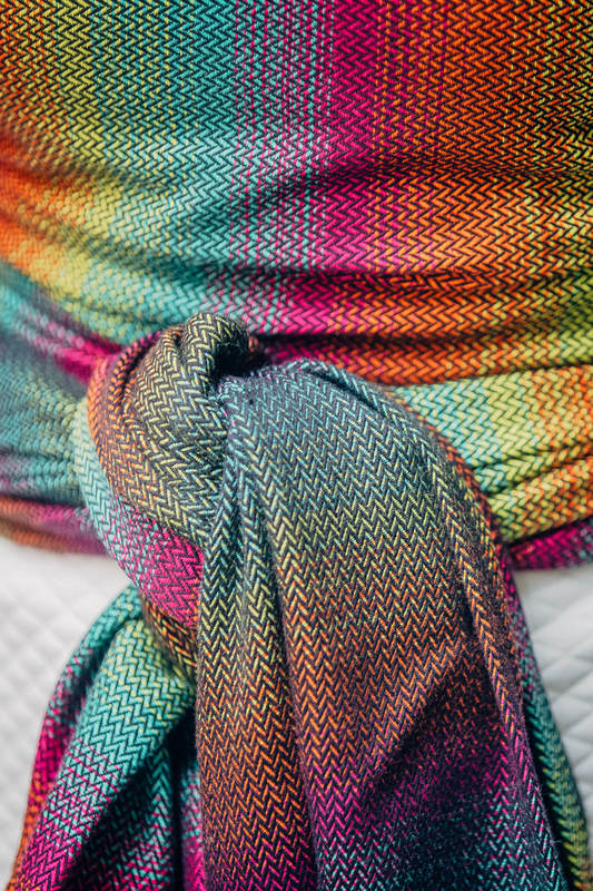 Baby Wrap, Herringbone Weave (100% cotton) - LITTLE HERRINGBONE IMAGINATION DARK- size XL #babywearing