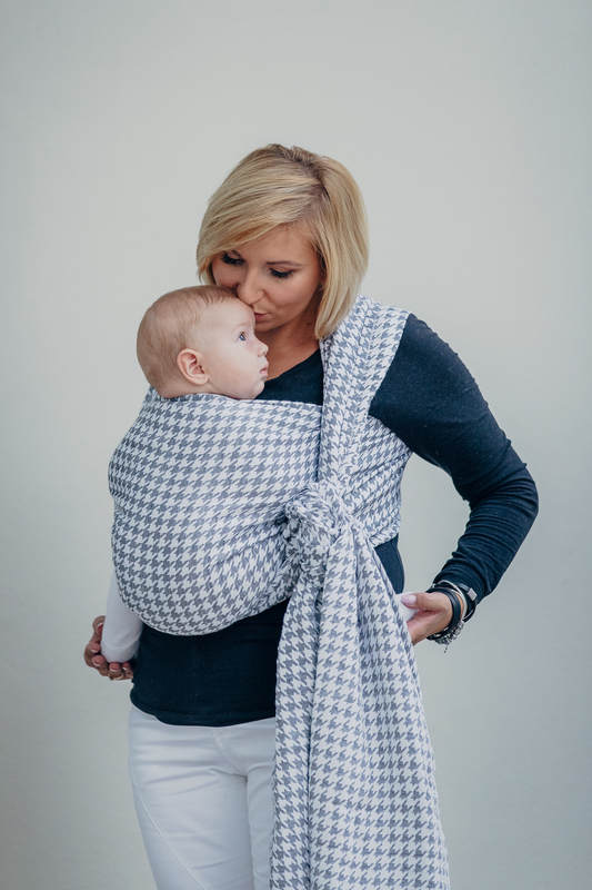 Baby Wrap, Jacquard Weave (60% cotton, 40% linen) - LITTLE PEPITKA - size XS (grade B) #babywearing
