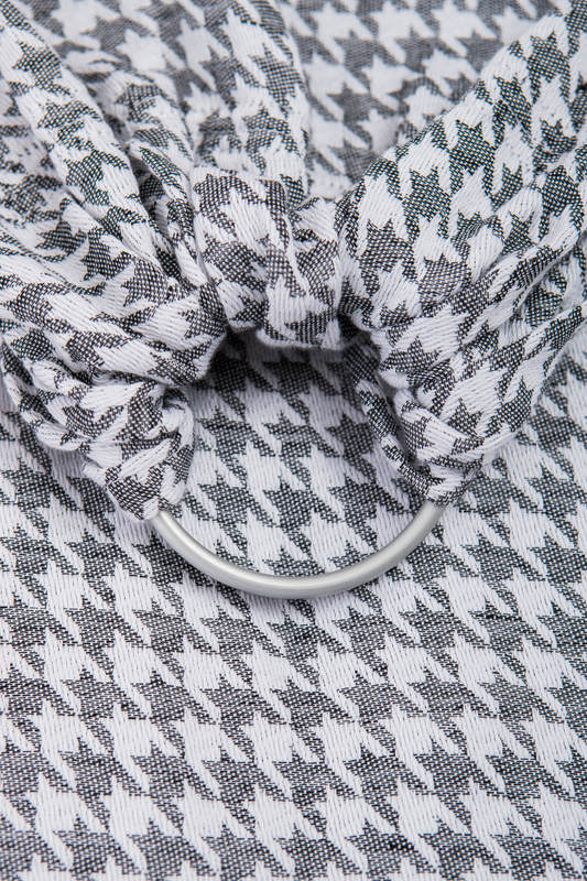 Ringsling, Jacquard Weave, with gathered shoulder (60% cotton 40% linen) - LITTLE PEPITKA - long 2.1m #babywearing