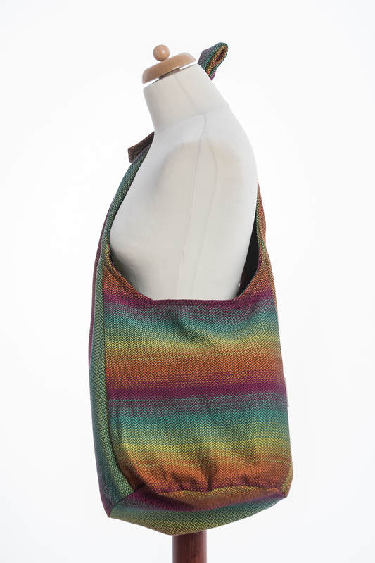 Hobo Bag made of woven fabric (100% cotton) - LITTLE HERRINGBONE IMAGINATION DARK #babywearing