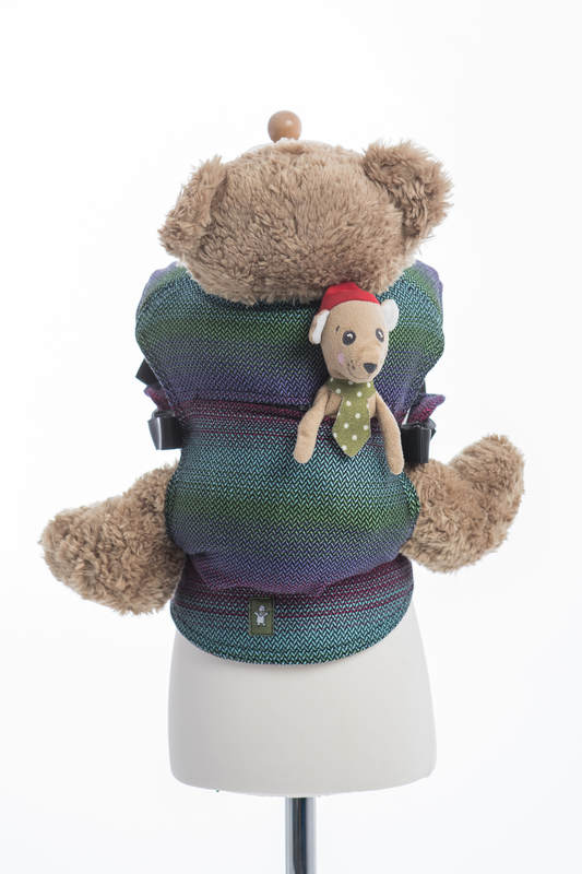Doll Carrier made of woven fabric (100% cotton) - LITTLE HERRINGBONE IMPRESSION DARK #babywearing