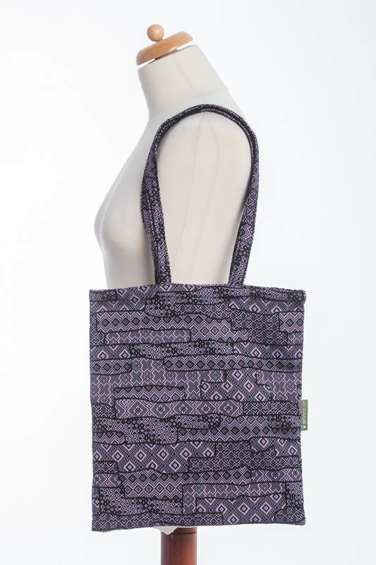 Einkaufstasche, hergestellt aus gewebtem Stoff (100% Baumwolle) - ENIGMA VIOLA  #babywearing