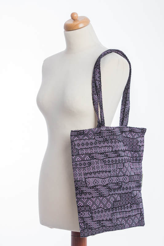 Einkaufstasche, hergestellt aus gewebtem Stoff (100% Baumwolle) - ENIGMA VIOLA  #babywearing