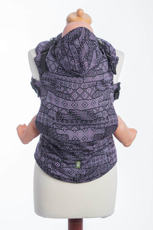 Ergonomic Carrier, Baby Size, jacquard weave 100% cotton - ENIGMA PURPLE, Second Generation #babywearing