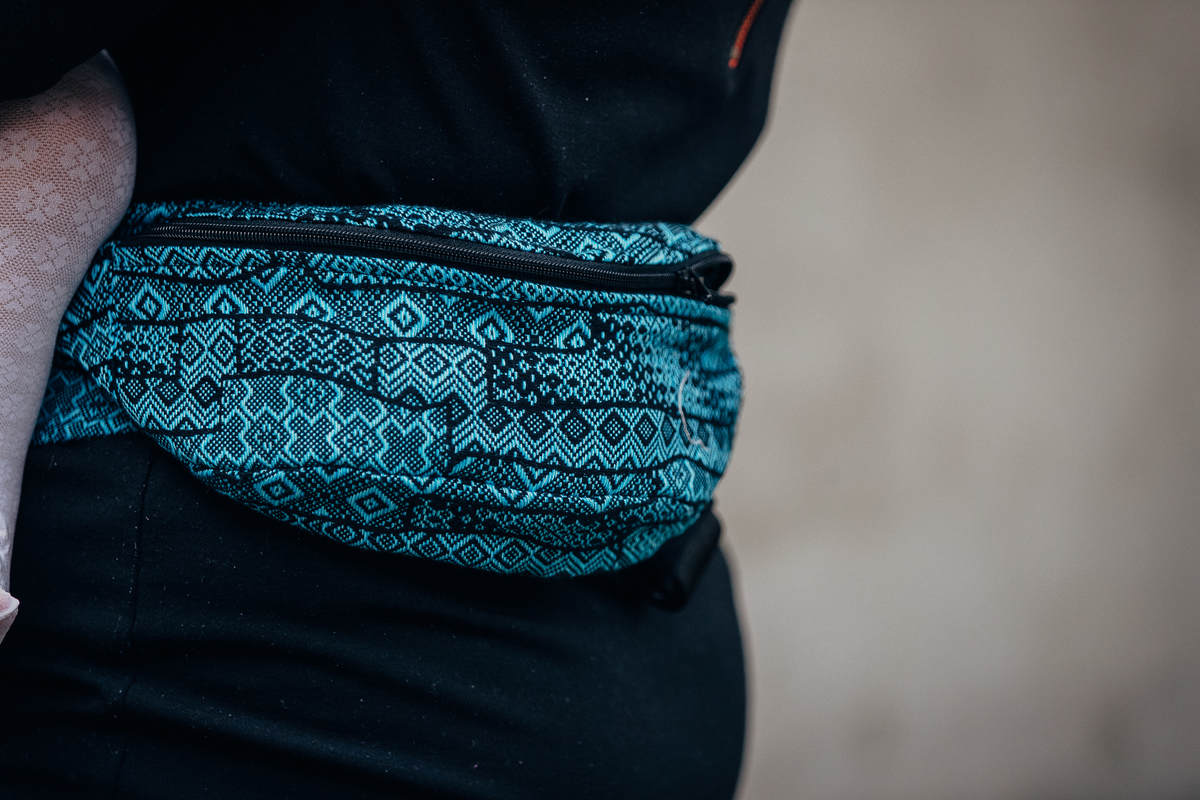 Waist Bag made of woven fabric, (100% cotton) - ENIGMA BLUE #babywearing