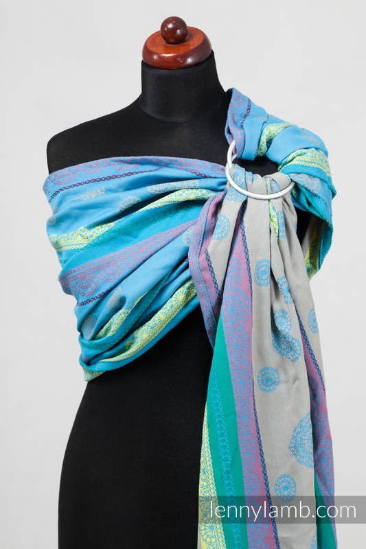 Ringsling, Jacquard Weave (100% cotton) - Heavenly Lace - long 2.1m #babywearing