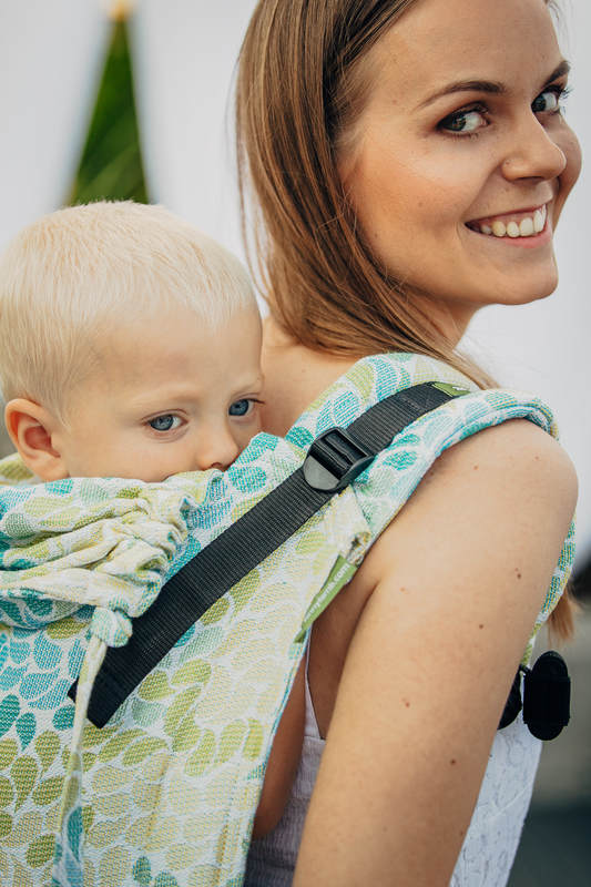 Lenny Buckle Onbuhimo baby carrier, standard size, jacquard weave (100% cotton) - LEMONADE  #babywearing