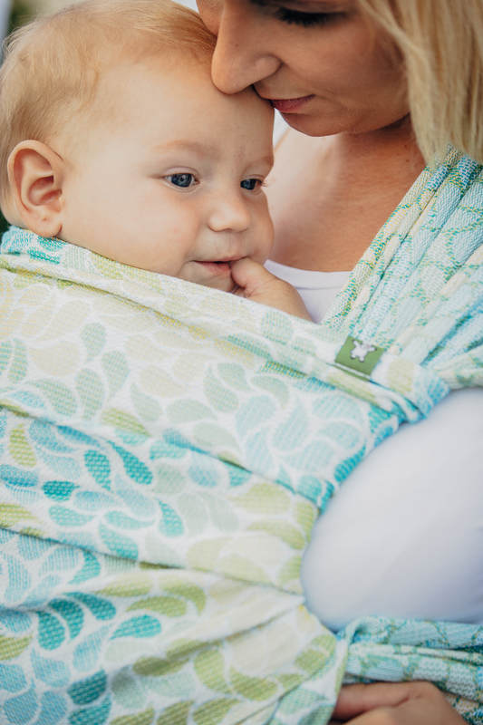 Baby Wrap, Jacquard Weave (100% cotton) - LEMONADE  - size M #babywearing
