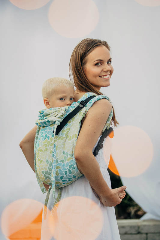 Lenny Buckle Onbuhimo baby carrier, standard size, jacquard weave (100% cotton) - LEMONADE  #babywearing