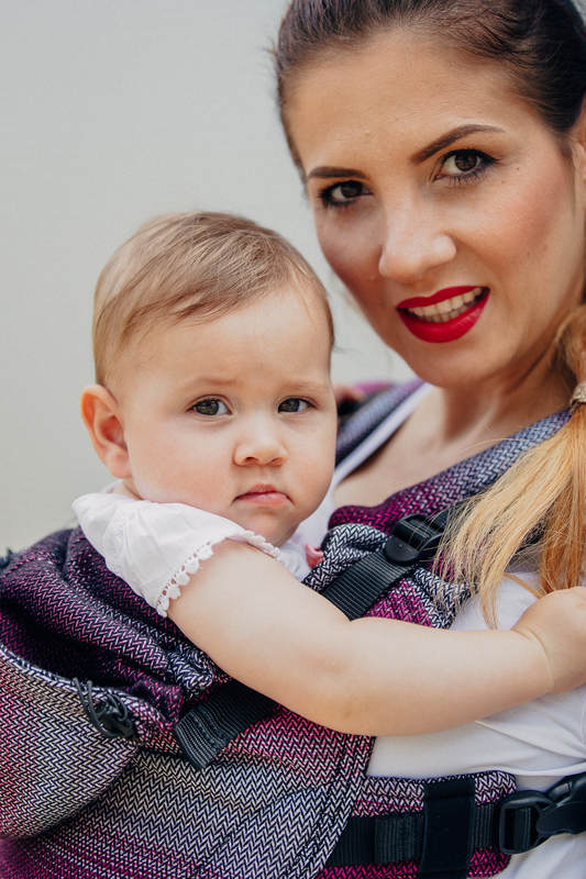 Ergonomische Tragehilfe, Größe Baby, Fischgrätmuster, 100% Baumwolle - LITTLE HERRINGBONE INSPIRATION - Zweite Generation #babywearing