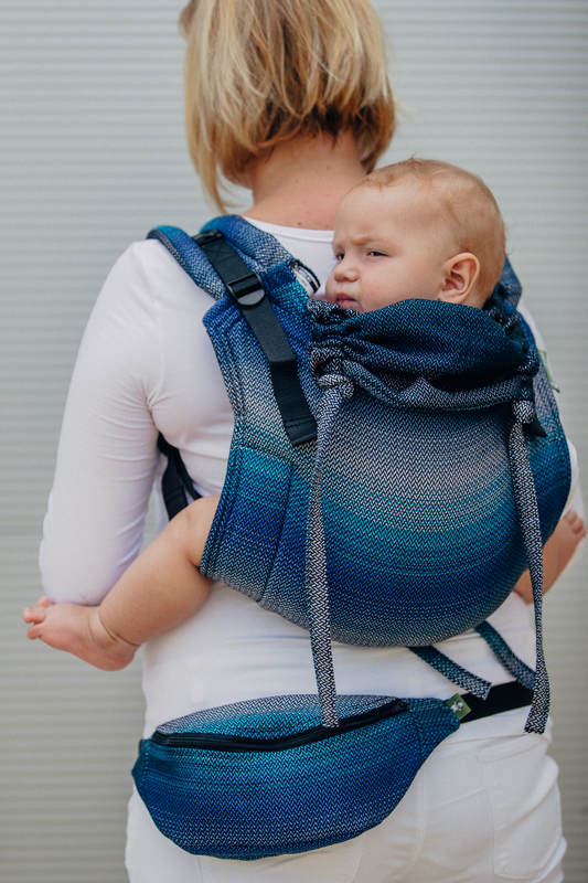 Waist Bag made of woven fabric, (100% cotton) - LITTLE HERRINGBONE ILLUSION #babywearing